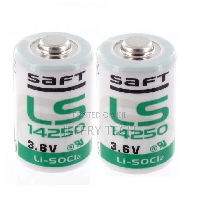 Saft 2 Batteries 3.6v Lithium Li-Soci2 Ls 14250 Battery Size 1/2 Aa