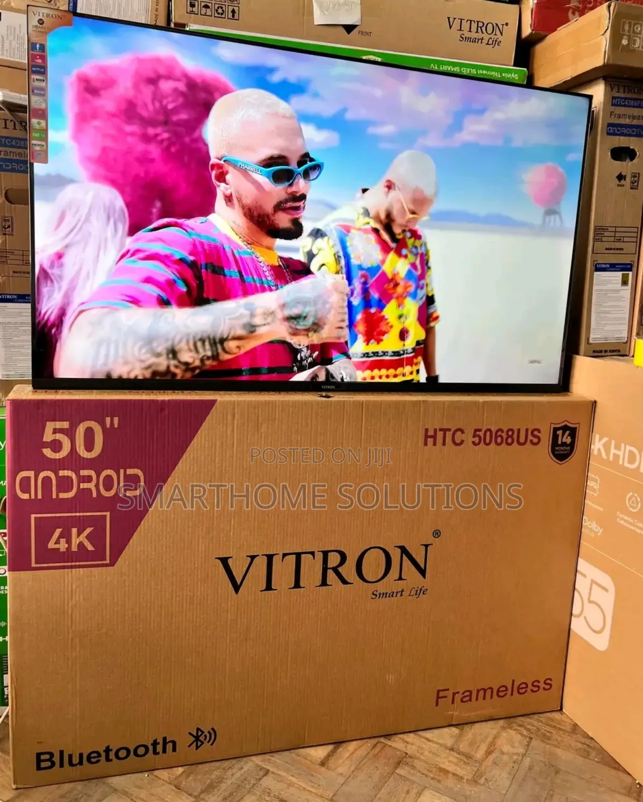 Vitron 50 Inches Smart Android Tv. Bluetooth. Youtube