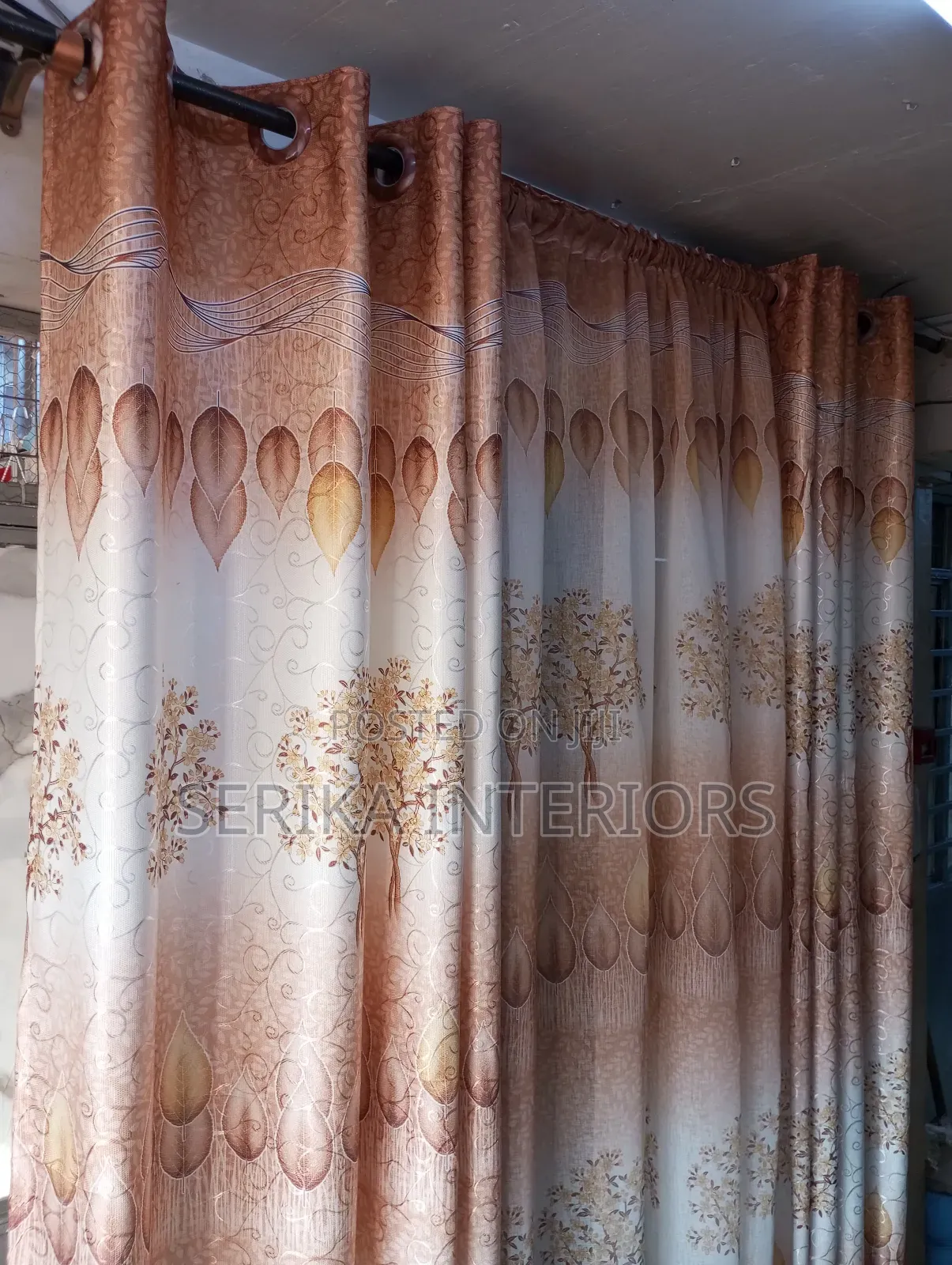 Window Flower Curtains Curtains Environmental Friendly Approved