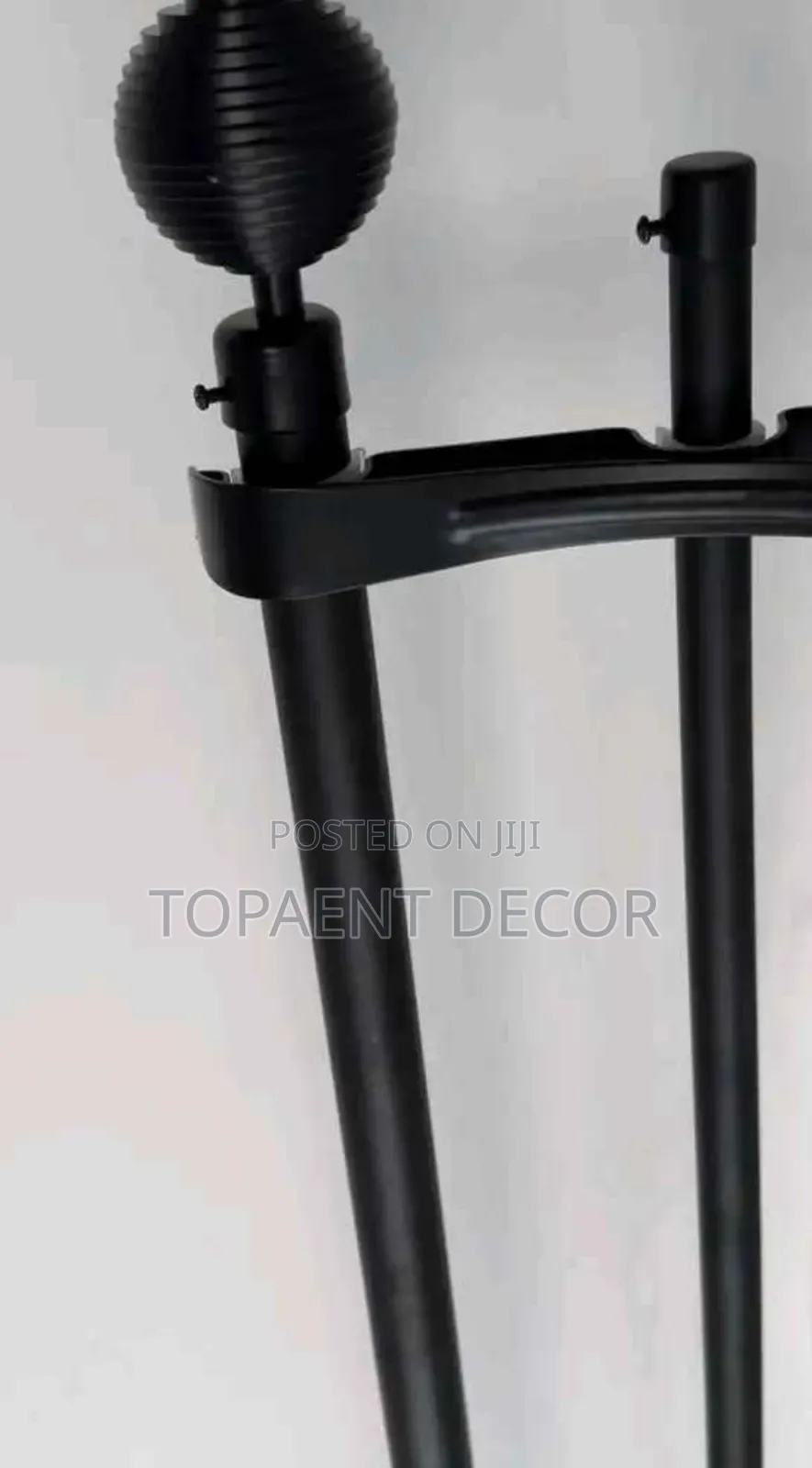 Black , Double Rod Setup For Curtains And Sheer Juakali Rods