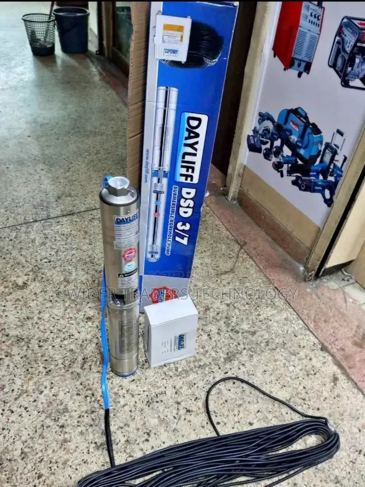 Dayliff DSD 3/7 Submersible Well Pump 0.5hp 80m High Max Single Phase
