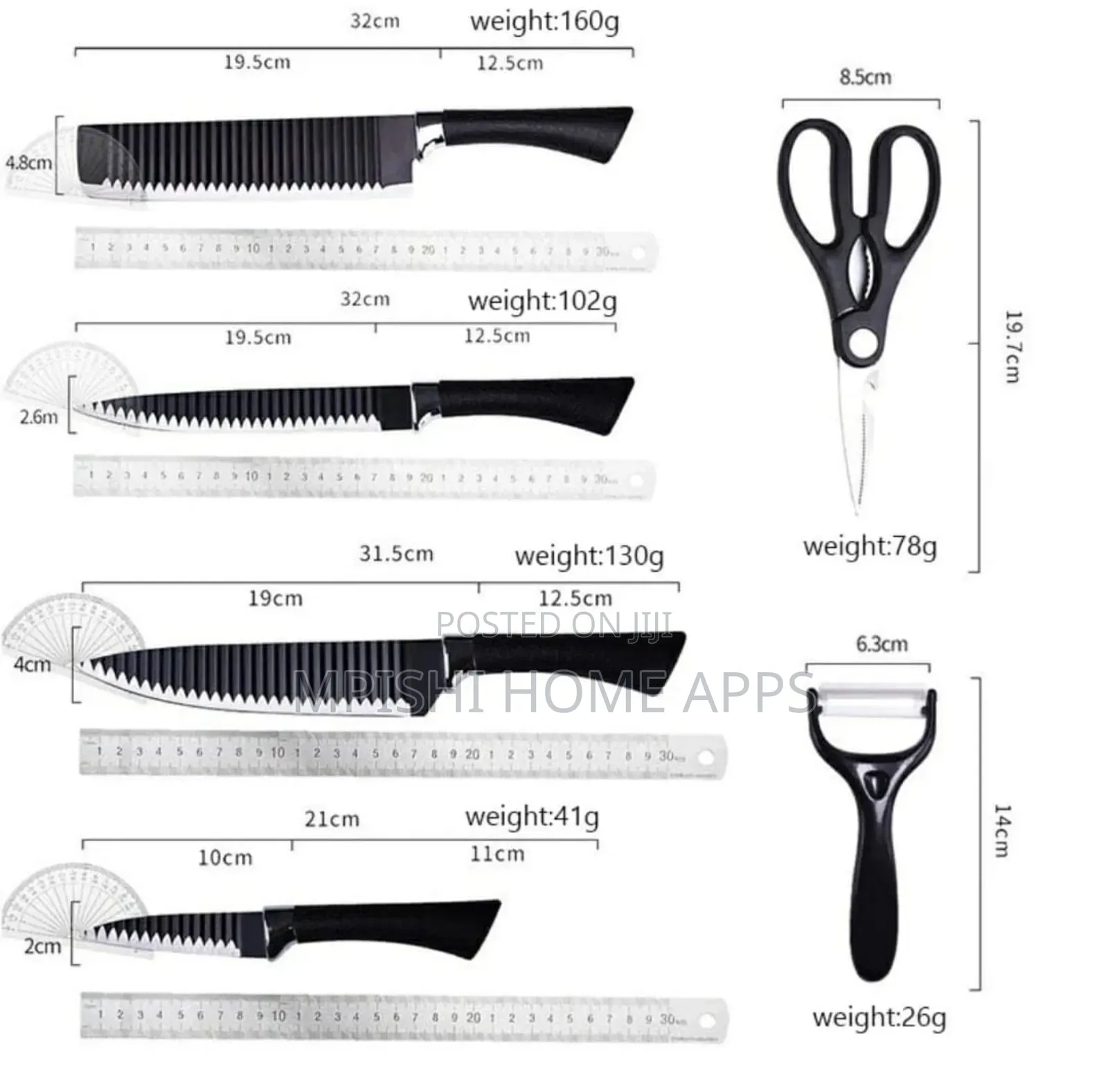 6pcs Zepter Knife Gift Pack Set