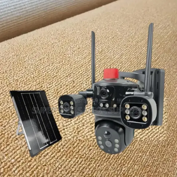 4g Solar Camera With Light Alarm Siren Multiple Lens V380 Pro App