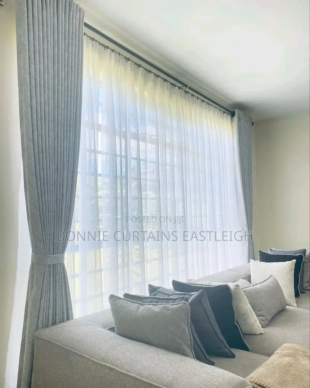Living Room White Curtains