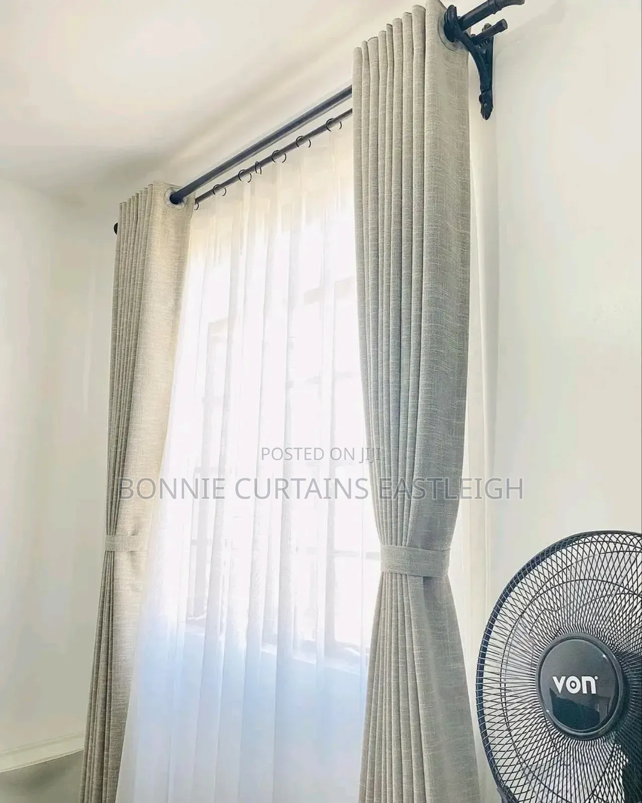 Living Room White Curtains
