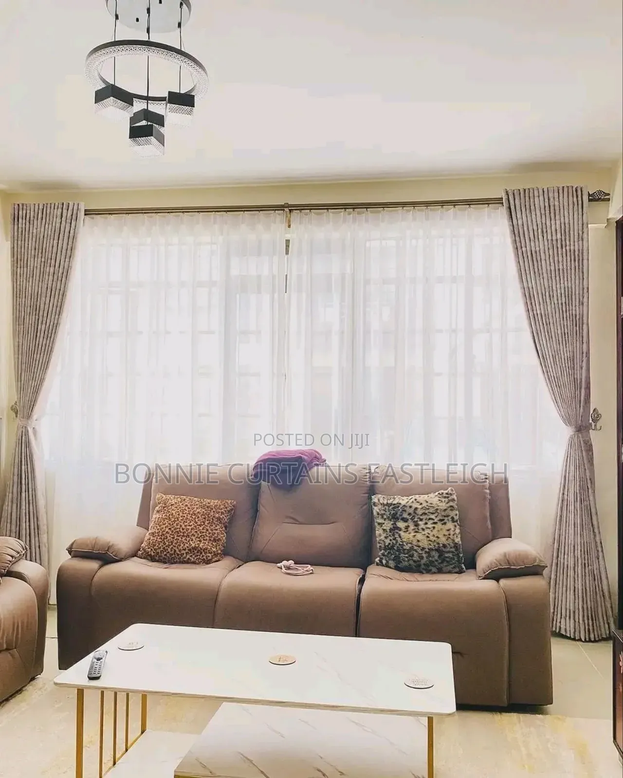 Living Room White Curtains