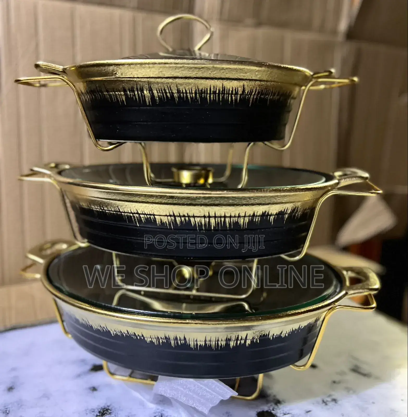 3pc Ceramic Chaffing Dishes