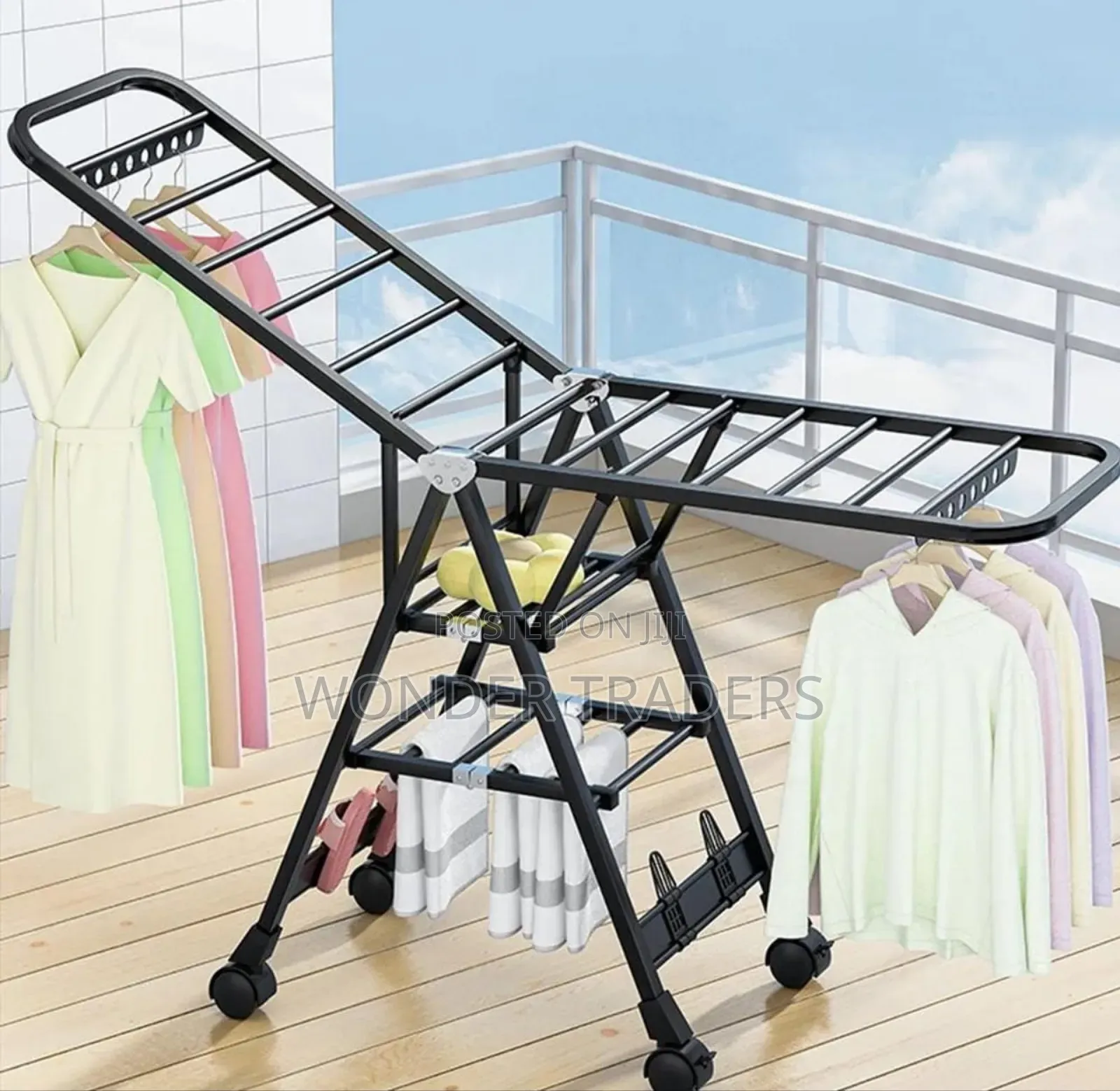 Movable Foldable/Portable Laundry Rack