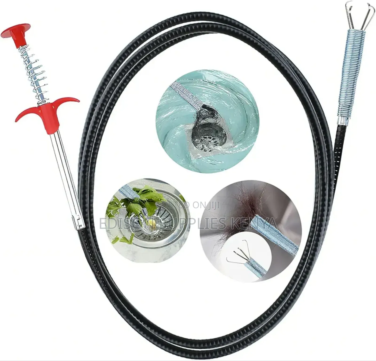 Drain Cleaner Spiral Snake Unclogger Sewer Sink Pick Up Tool