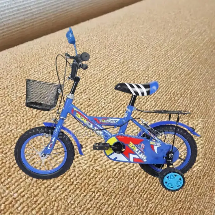 12 Inch Kids Bicycle Sturdy Frame Training Wheels Basket Comfy Seat