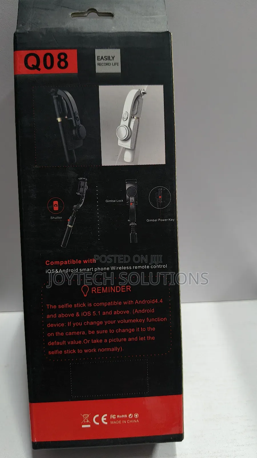 Q08 Adjustable Selfie Gimbal Tripod Stand