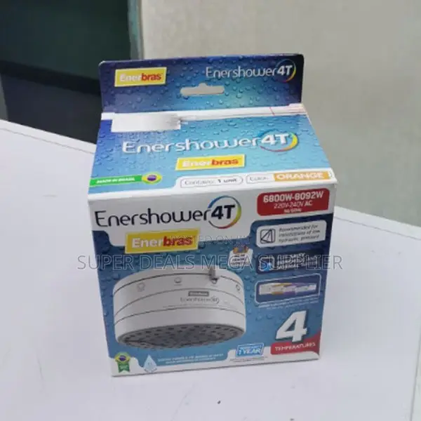 Enerbras Enershower 4t Instant Shower Head With 4 Temperature Settings