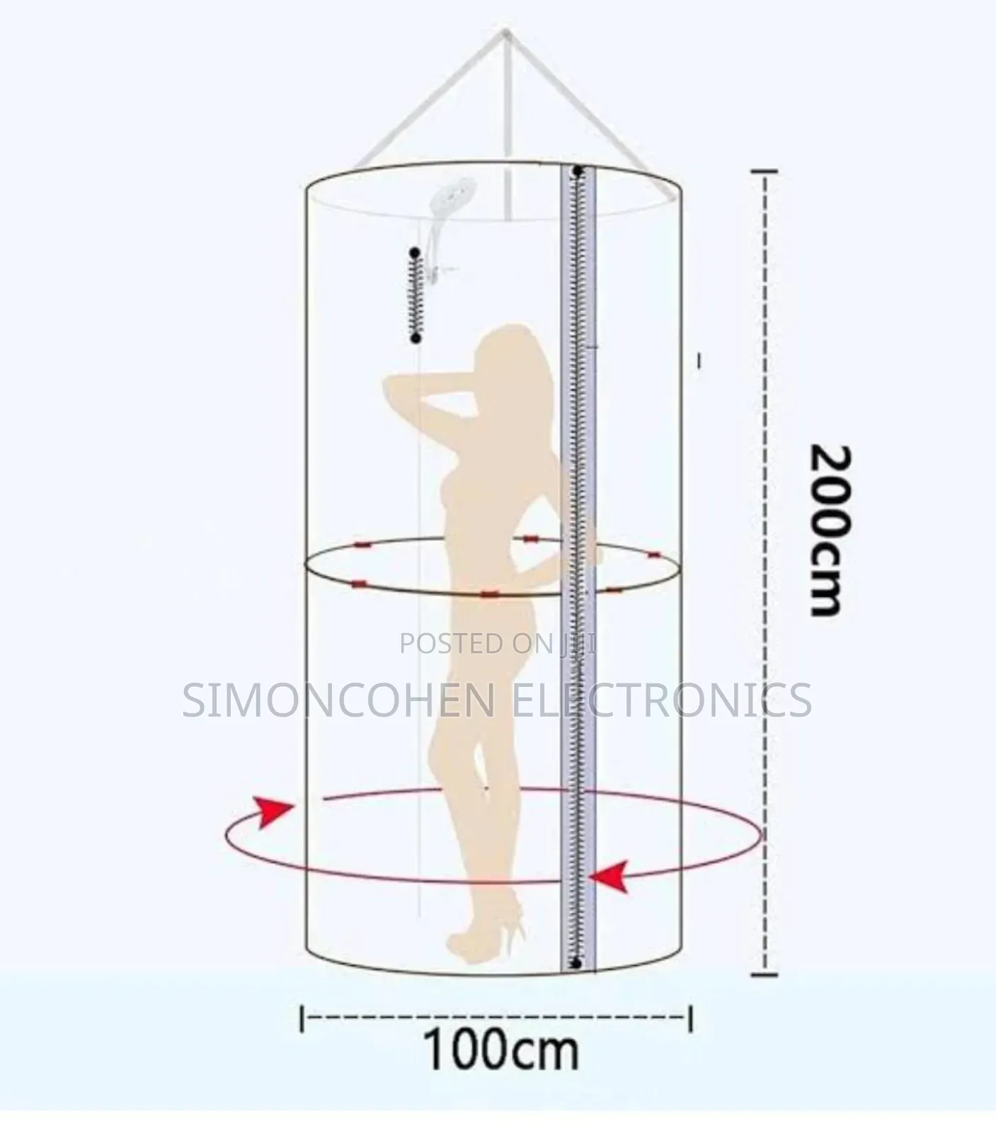 Portable Round Waterproof Shower Cubicle