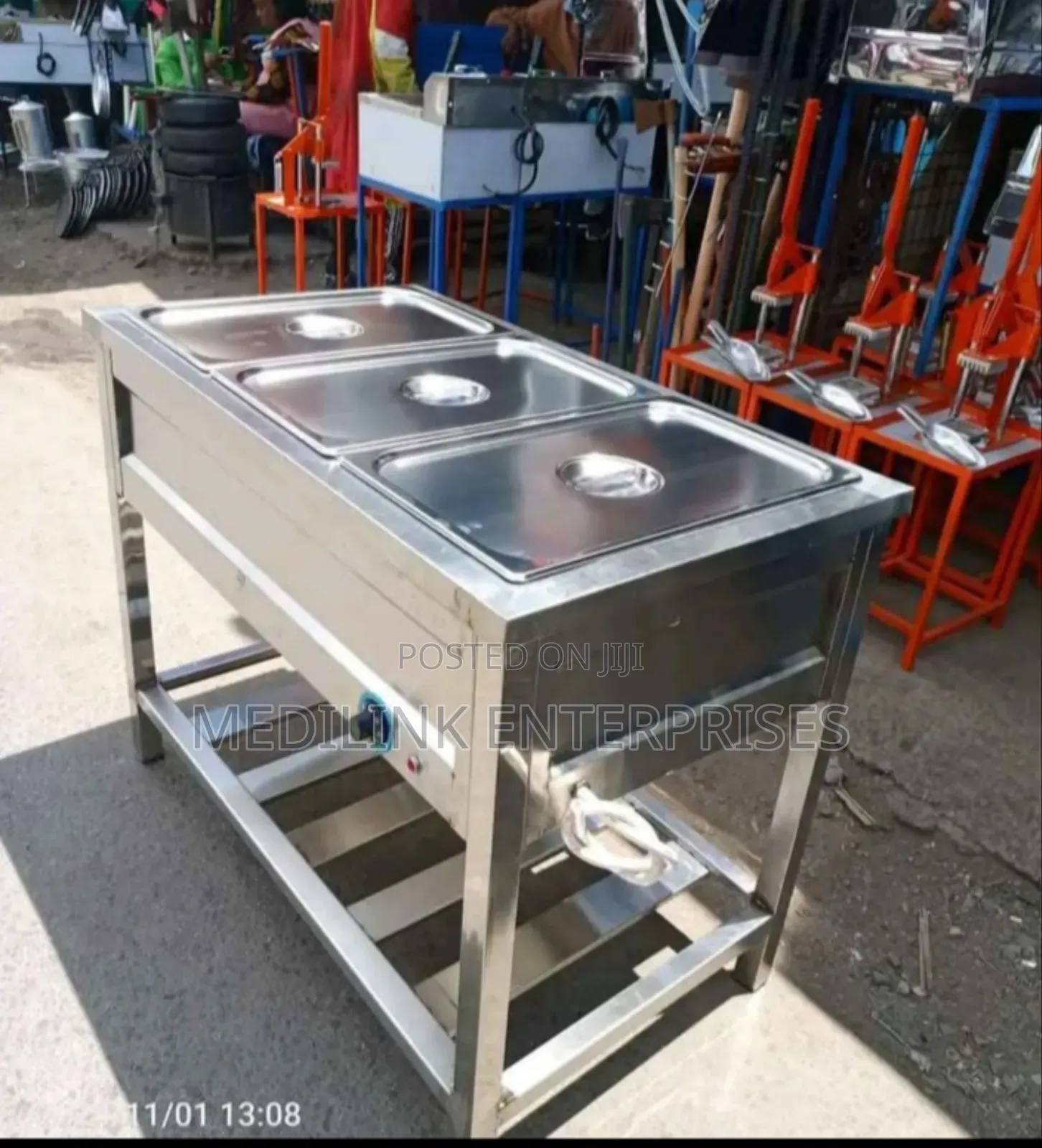 Stainless Steel 3-Insert Food Warmer