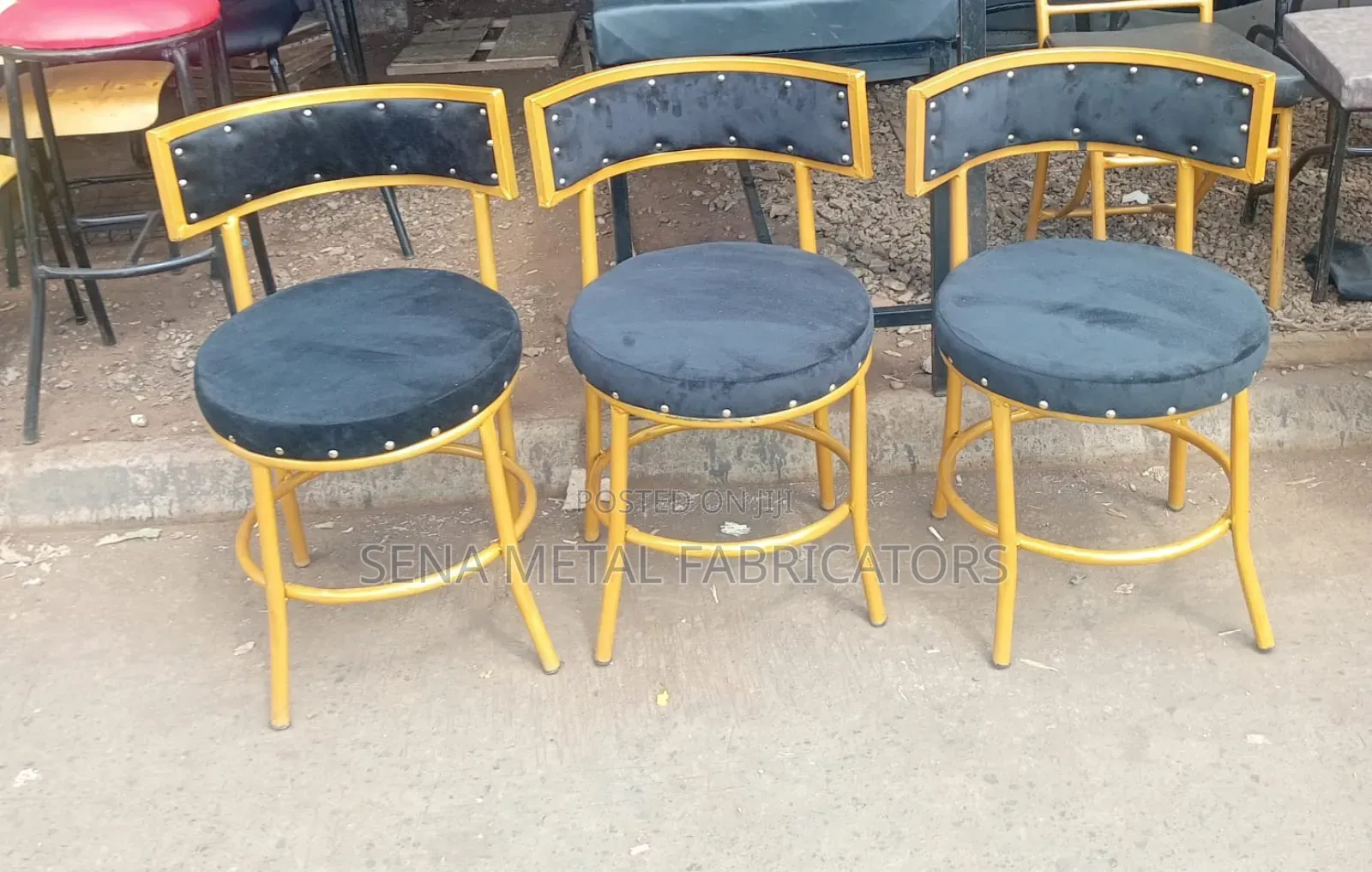 Restaurant Patterned Armless Chairs for Dining