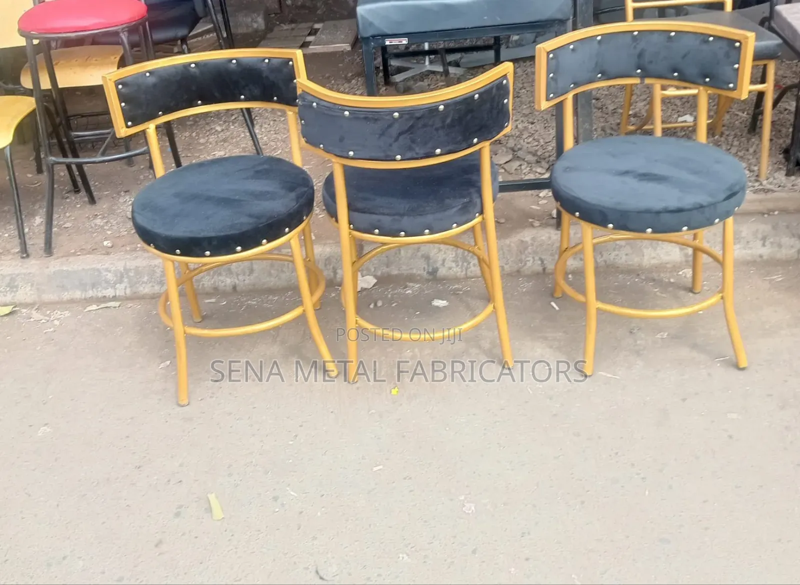 Restaurant Patterned Armless Chairs for Dining