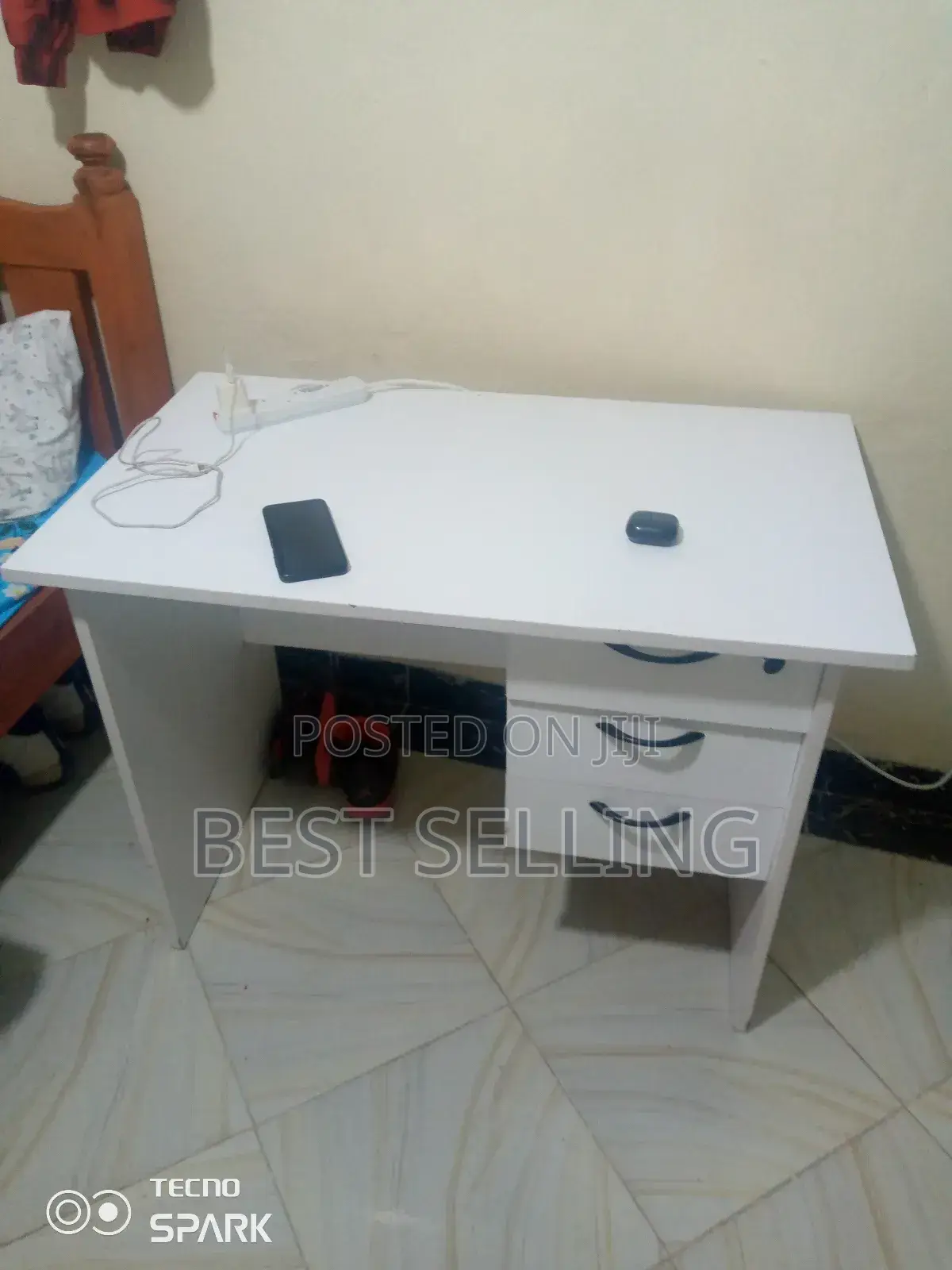 White in Color Study/Office Desk