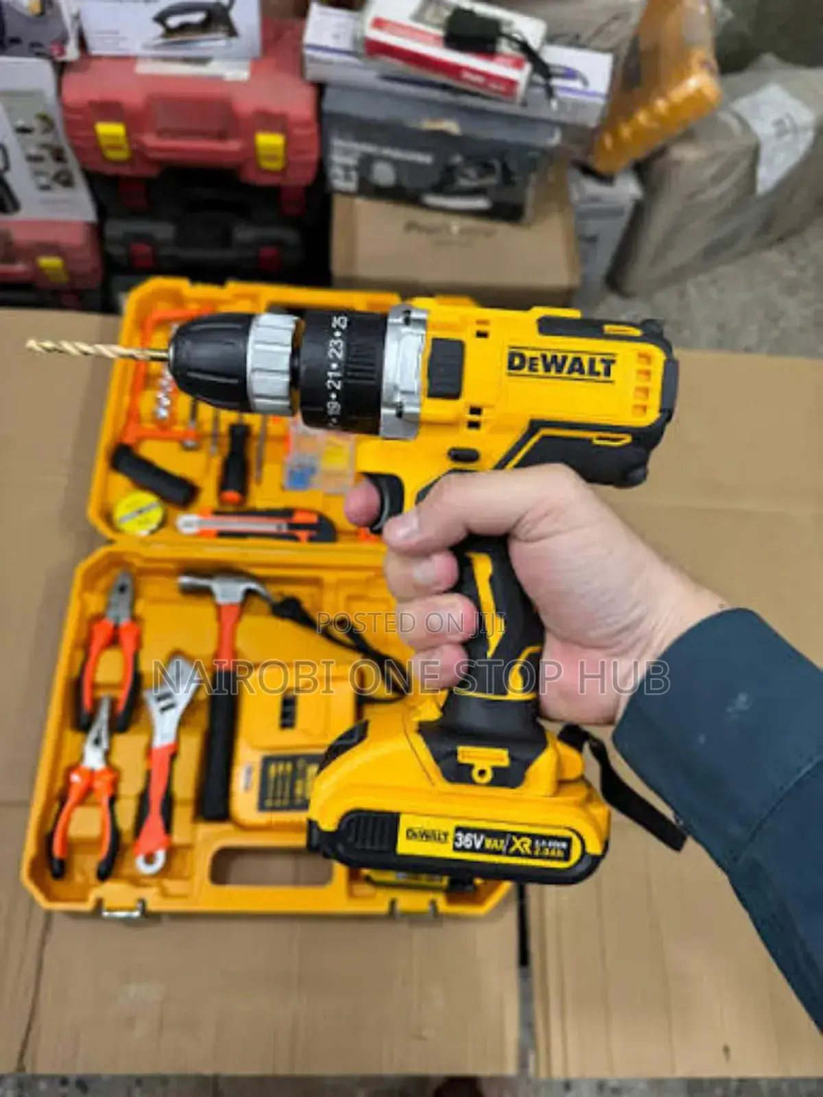 Cordless Drill and Professional Tool Set