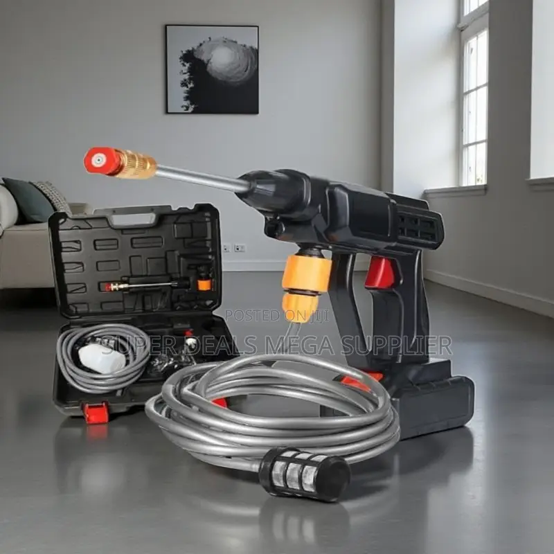 Cordless Rechargeable Car Washer Gun With Jet Spray and 5m Hose Pipe