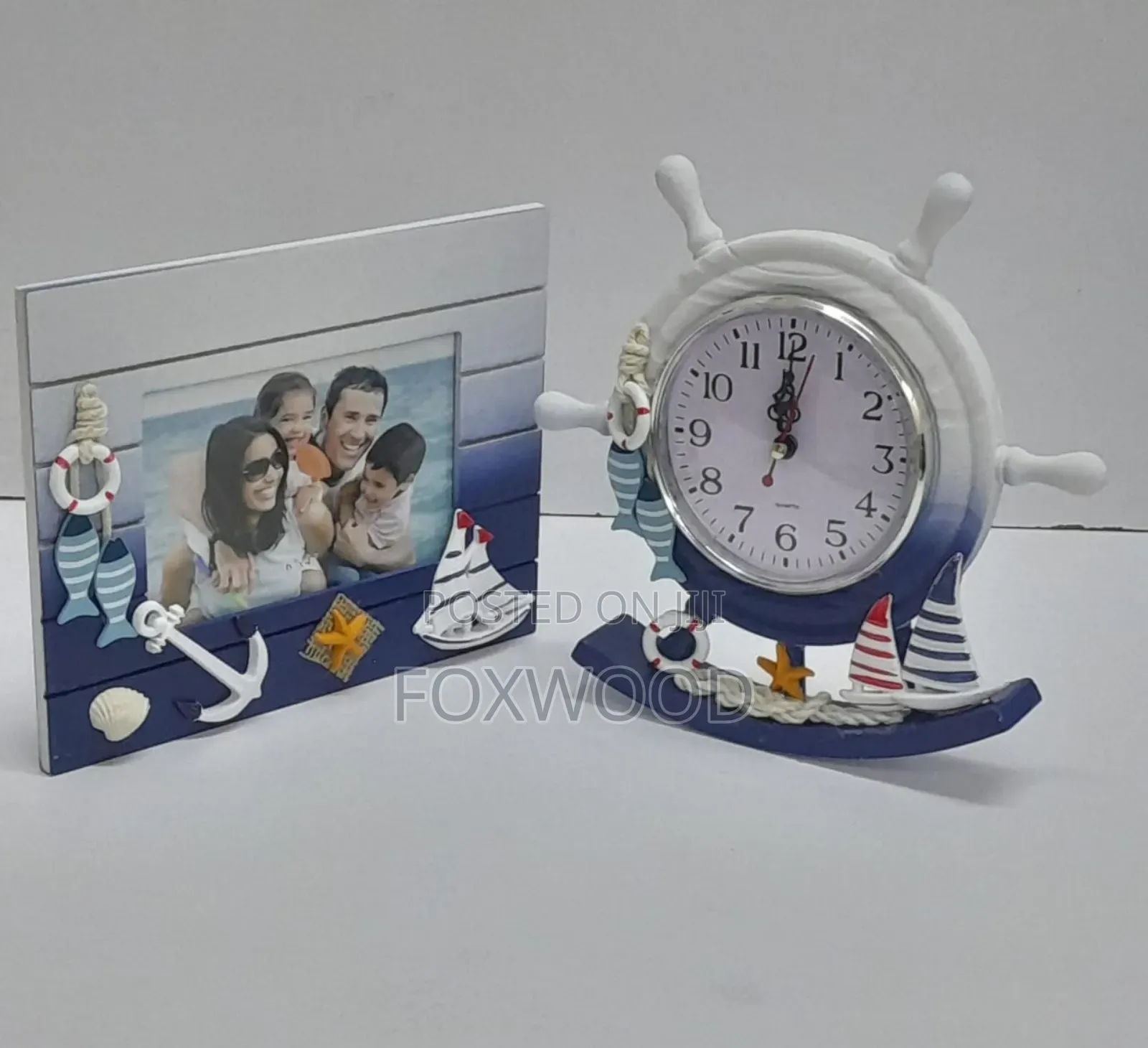 Wooden Photo Frame + Swing Clock Ornament