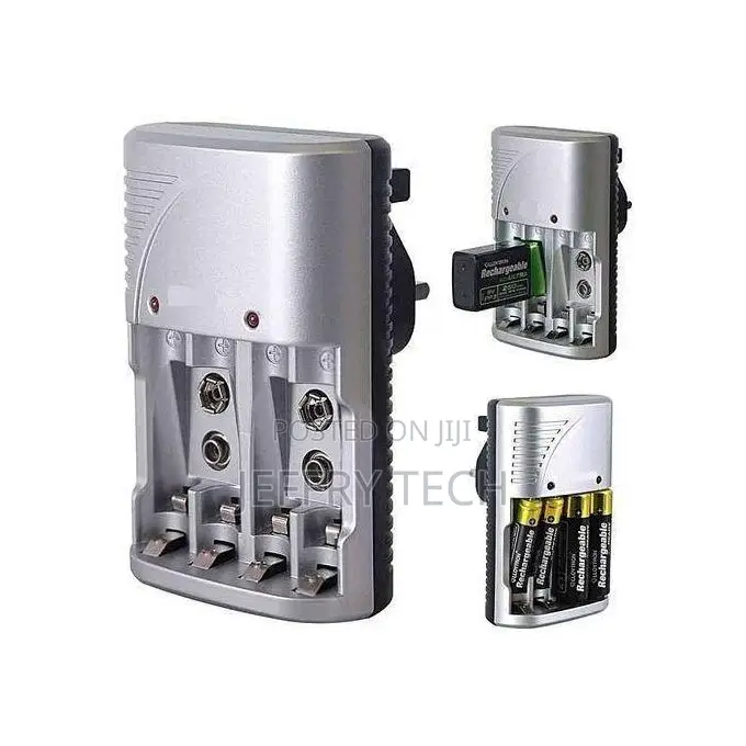 Pujimax Multiple Power Standard Charger 4 Slots for Aa Aaa 9v