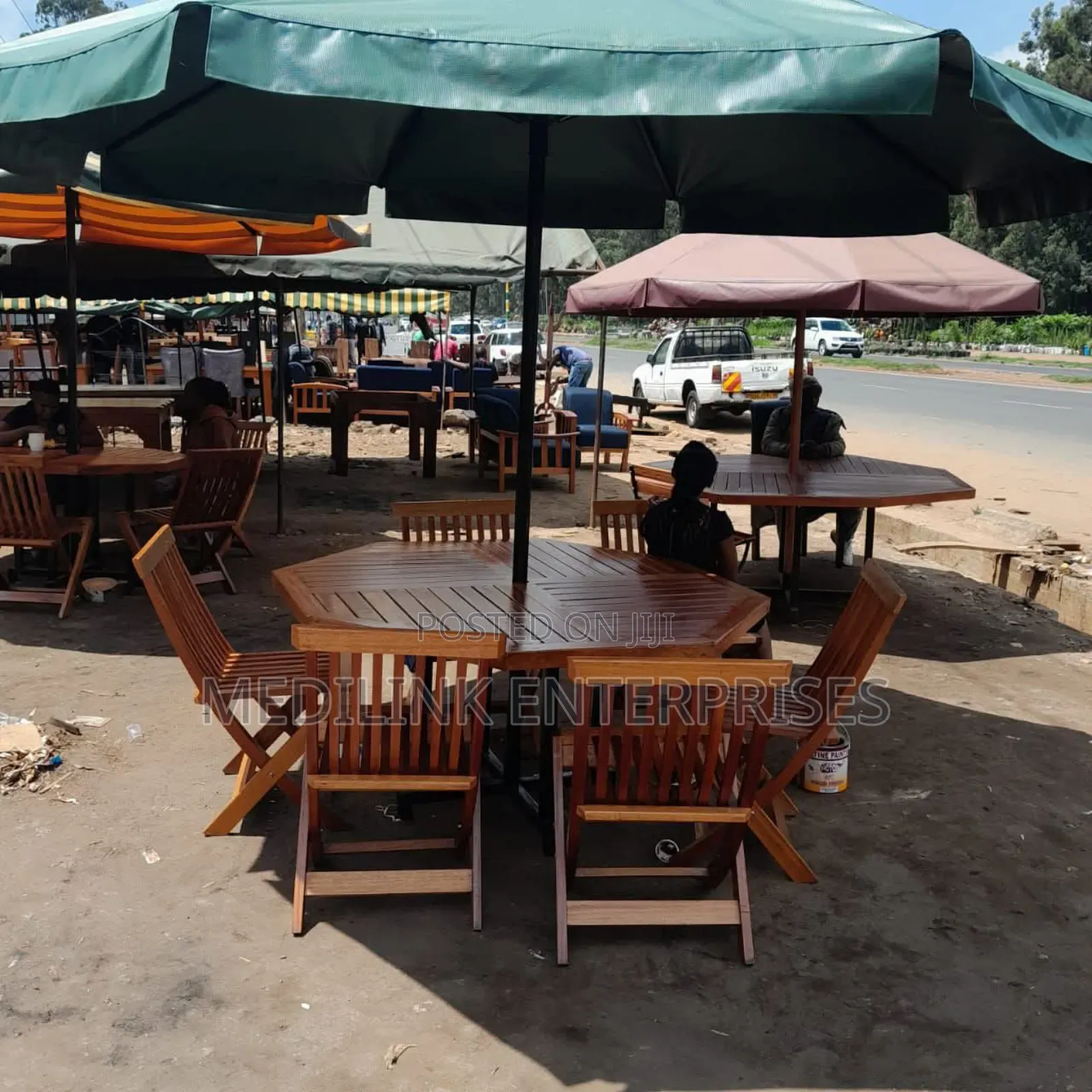 Wooden Foldable Chairs 6 6-Seater Garden