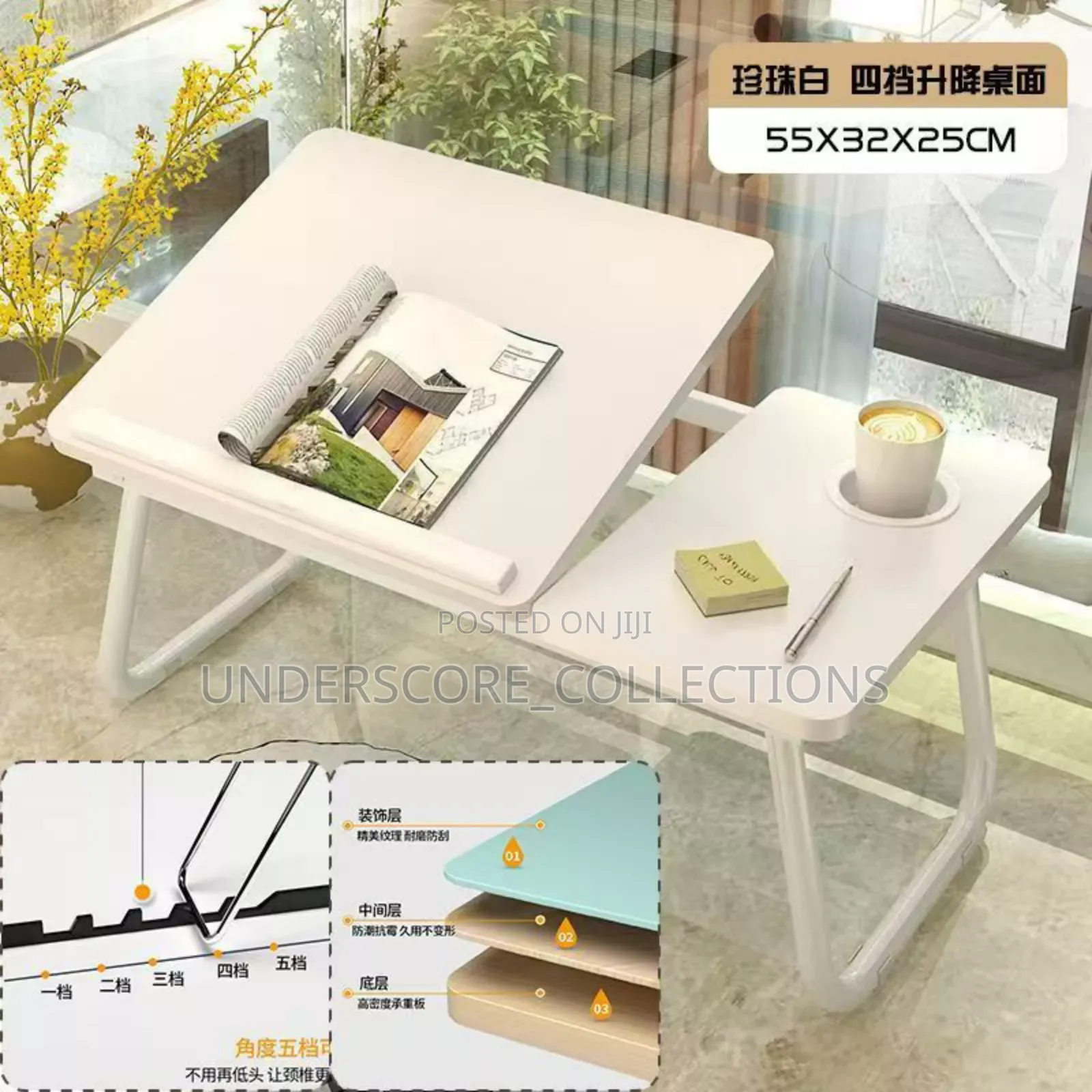 Adjustable Tilting Laptop Folding Table Stand
