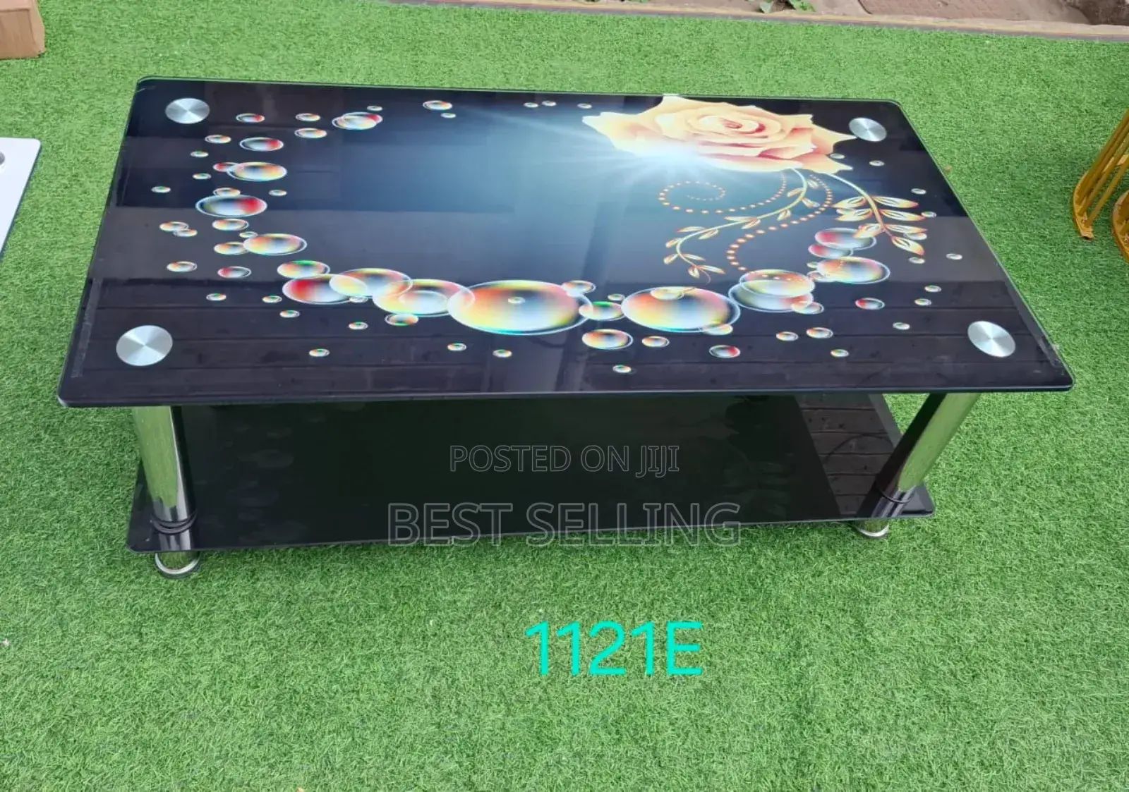Black Glass Top Coffee Table