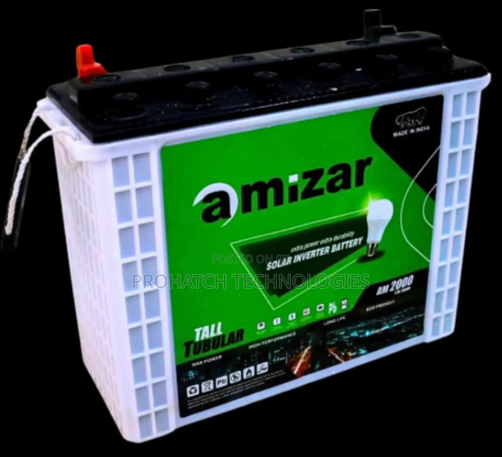 Tall Tubular 200ah Amizar Battery