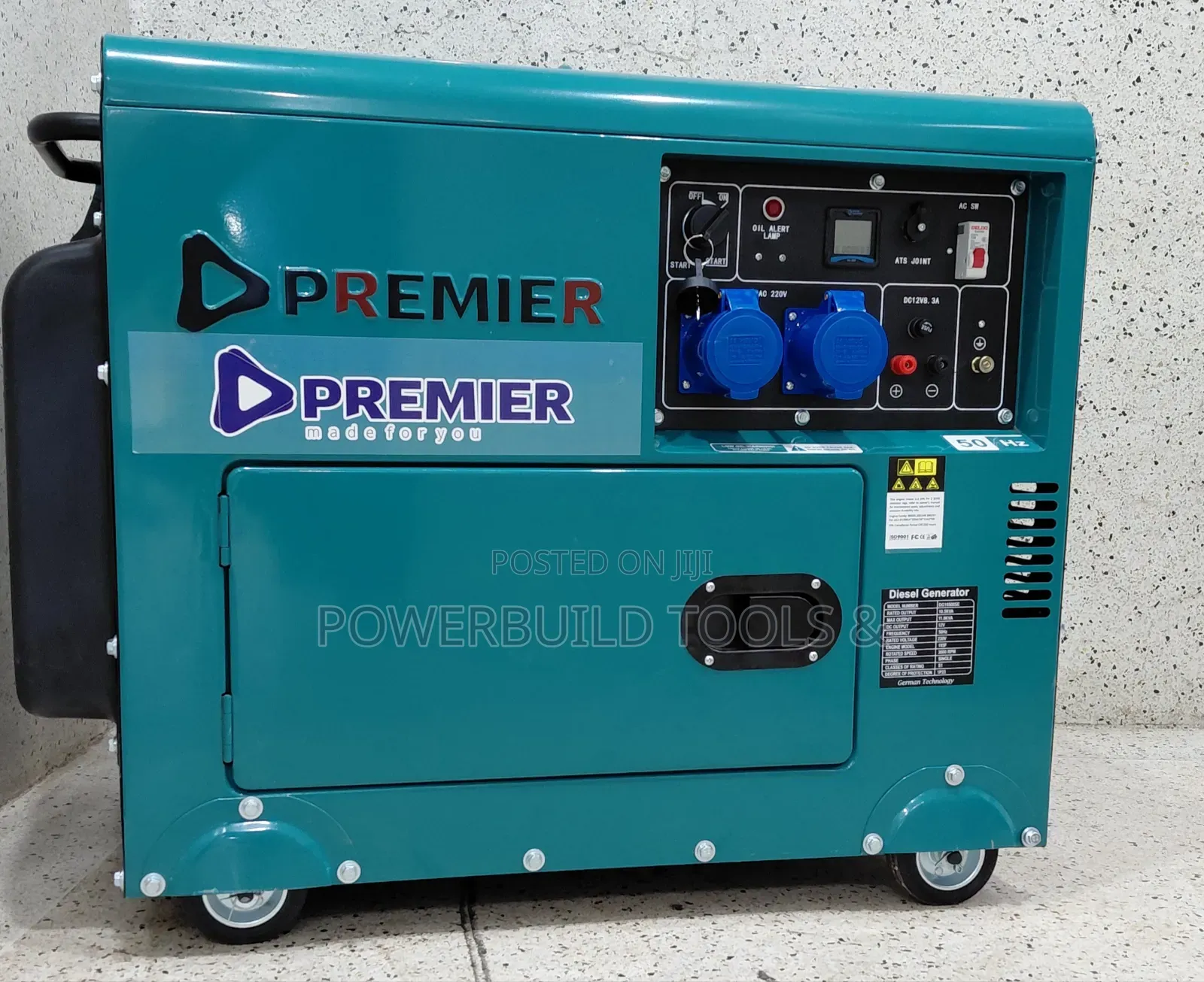 Premier 11/12kva Silent Diesel Generator Single Phase