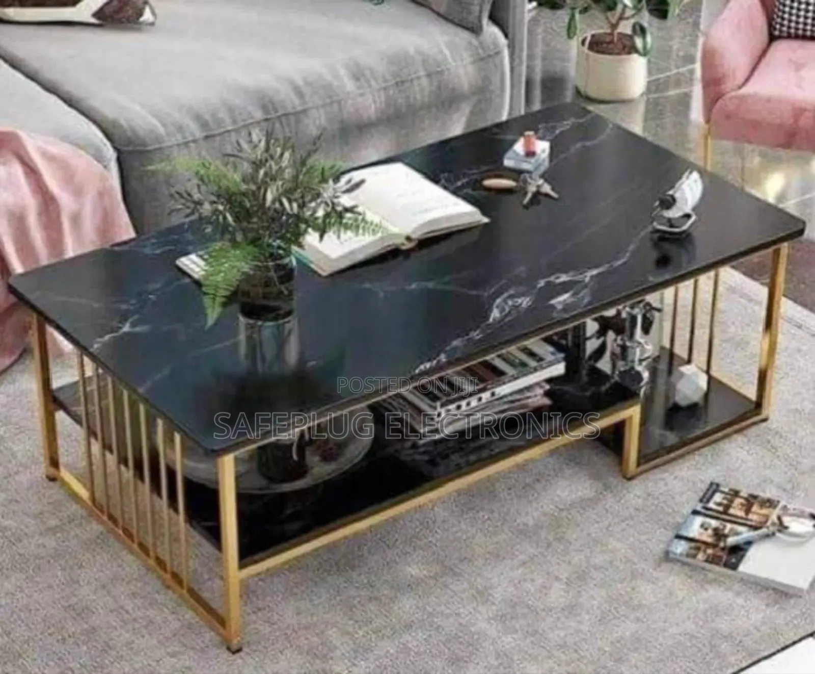 Executive White Marble Coffee Table -