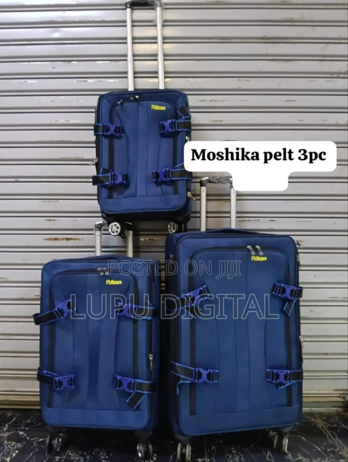 3 Piece Moshika Pelt Travel Suitcases