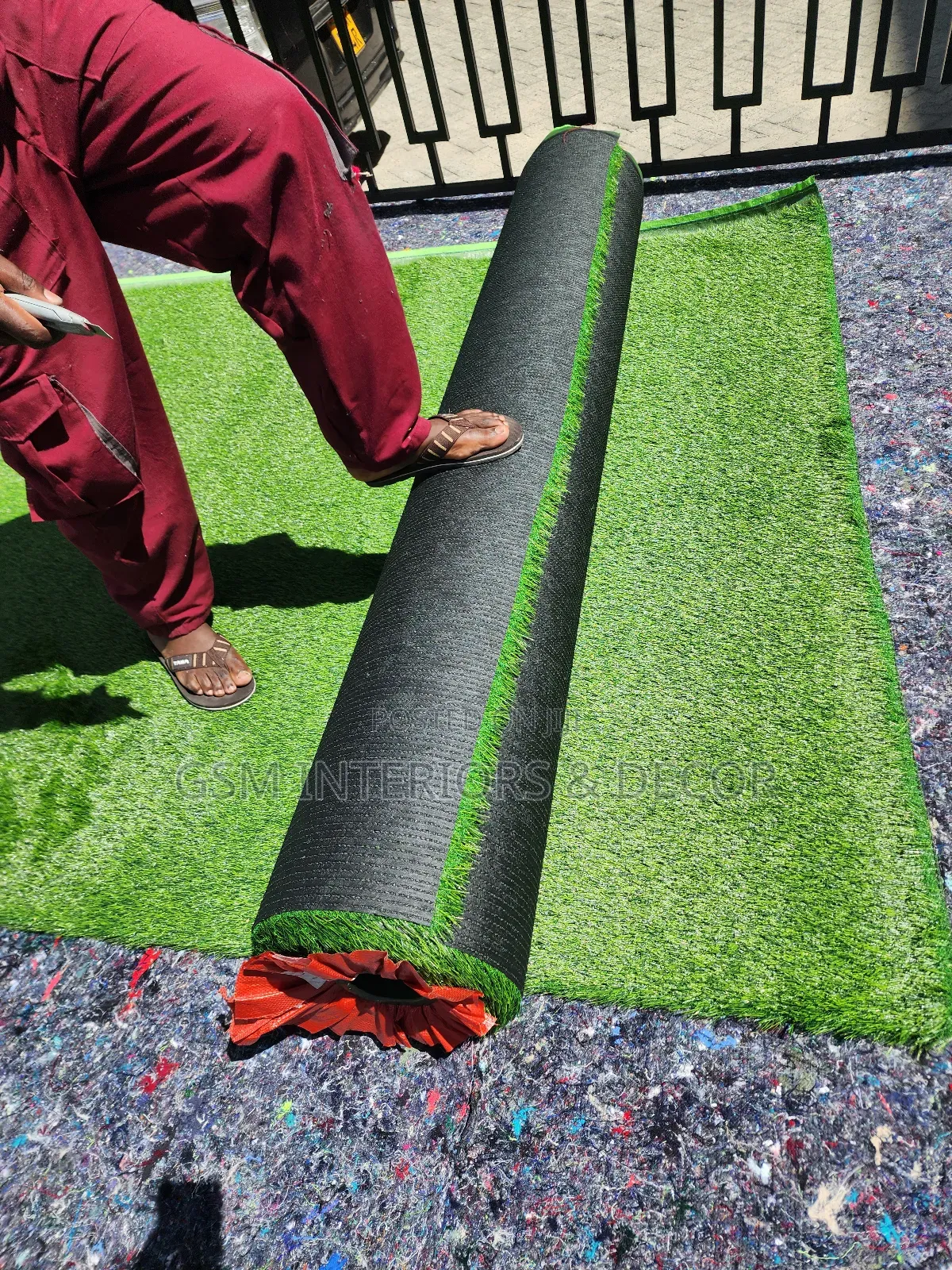 Artificial Green Grass Carpets in Sliced Roll