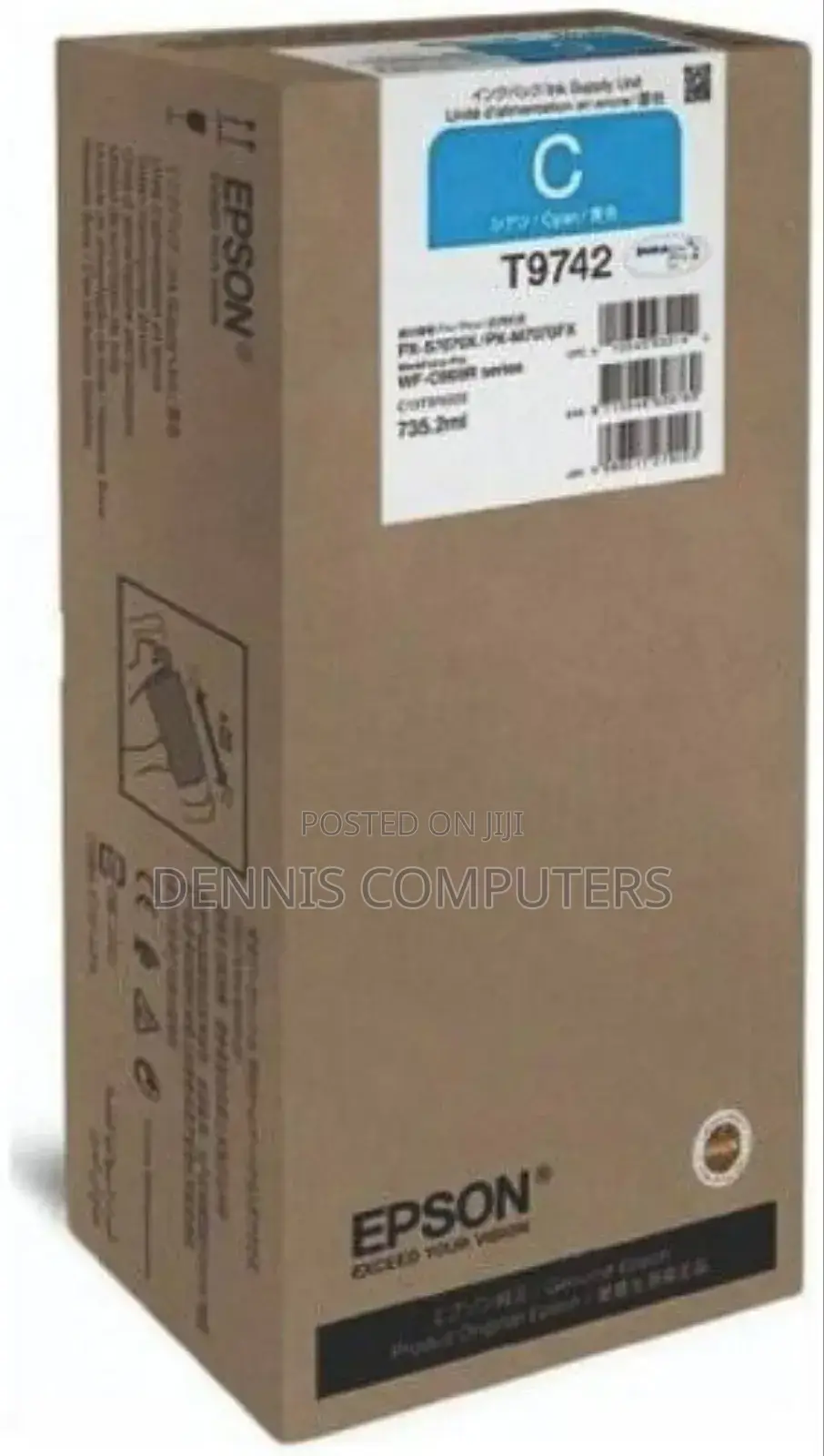 Epson T9742 Cyan XXL Ink Cartridges for Wf-C869r Series