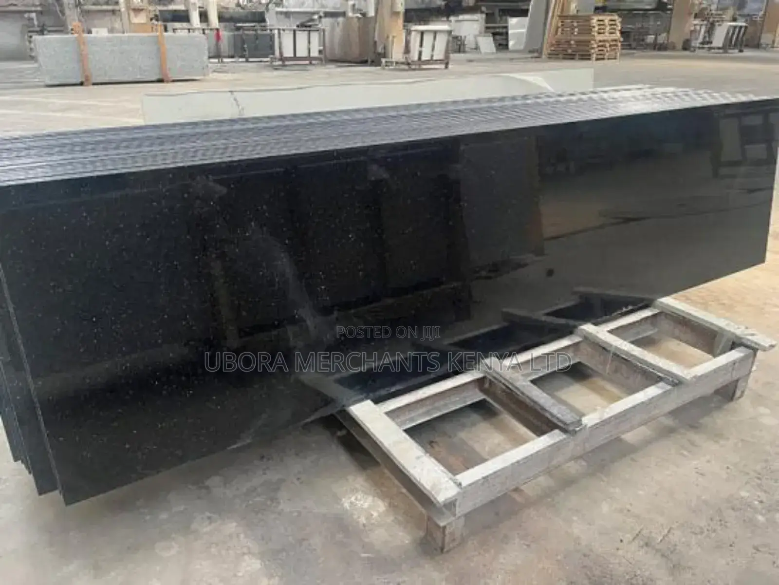 Polished Black Granite Slabs
