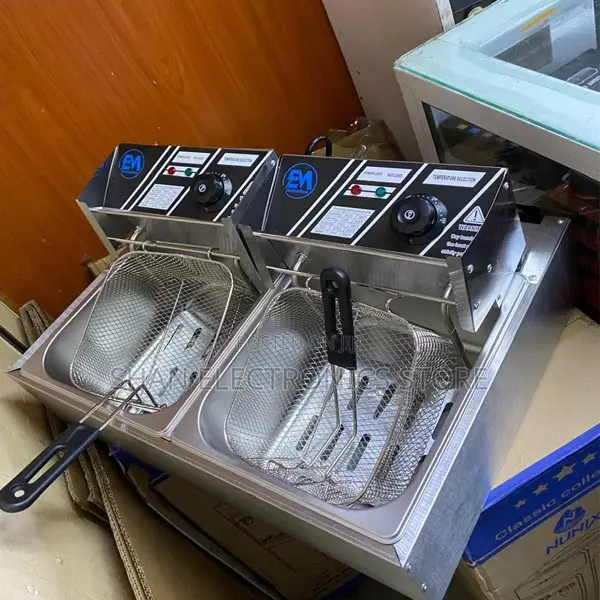 Double Commercial Electric Deep Fryer Imported 12l