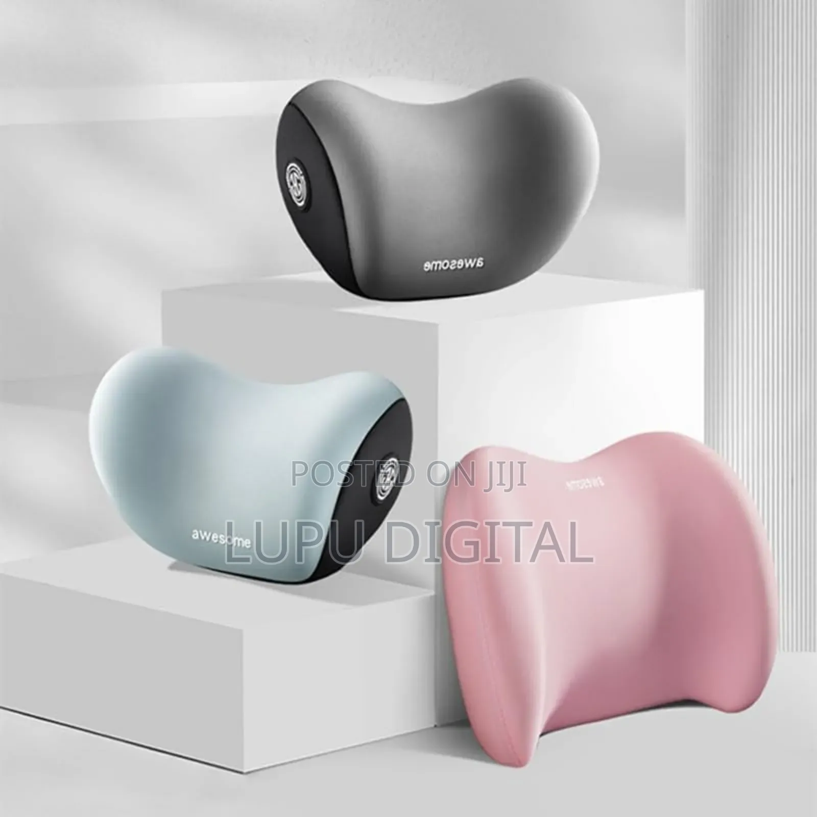 Car Lumbar Support Pillow Neck Pillow Set Memory Foam Headrest