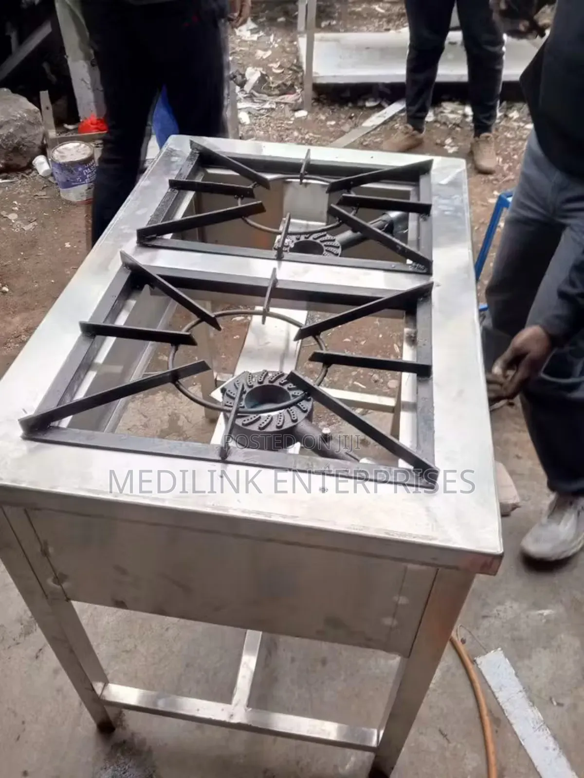 Stainless Two Burner Cooker (High Pressure)