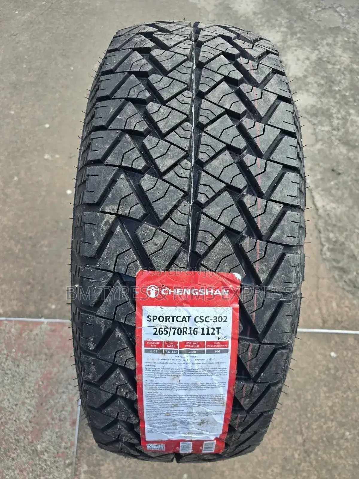 265 /70 R16 Chengshan Tyres (All Terrein)