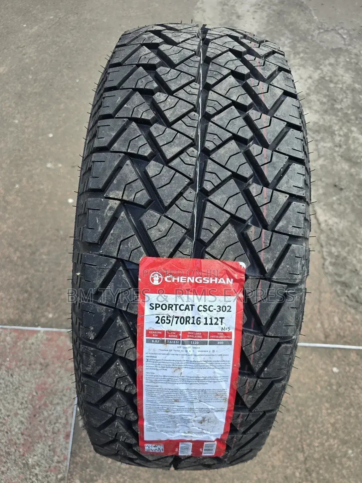 265 /70 R16 Chengshan Tyres (All Terrein)