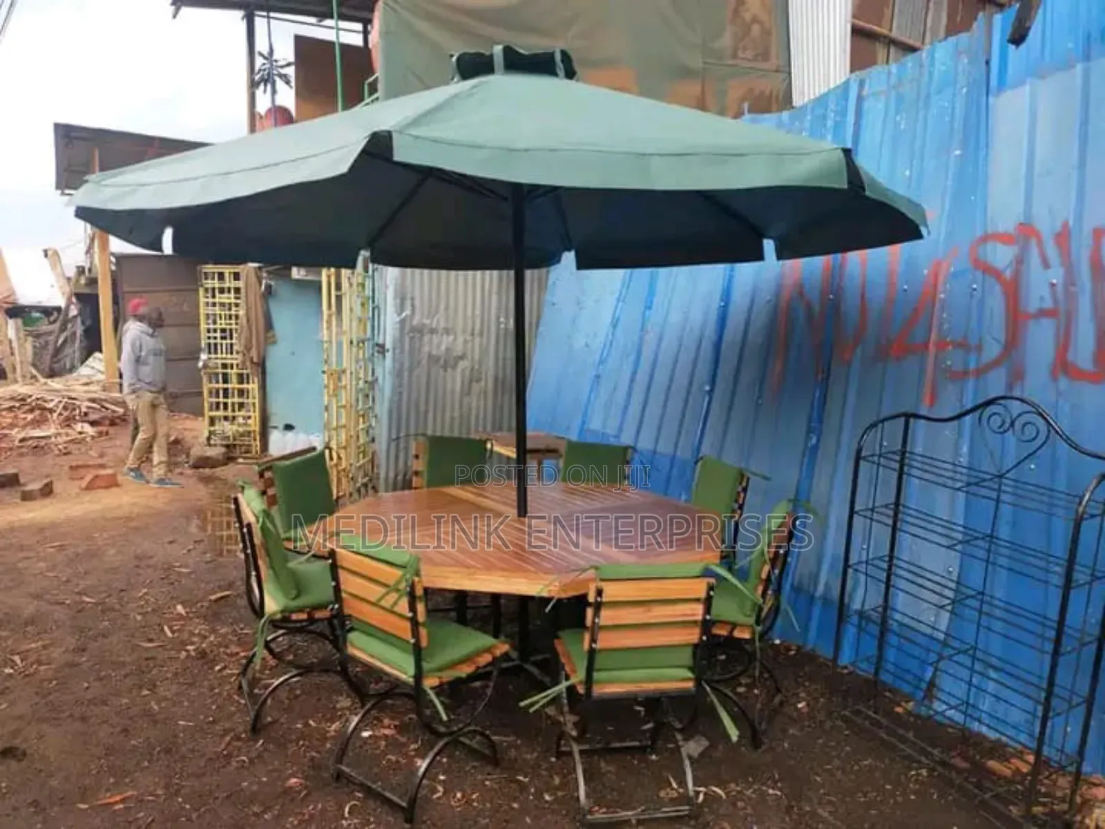 6-Seater With Cushions Outdoor Set