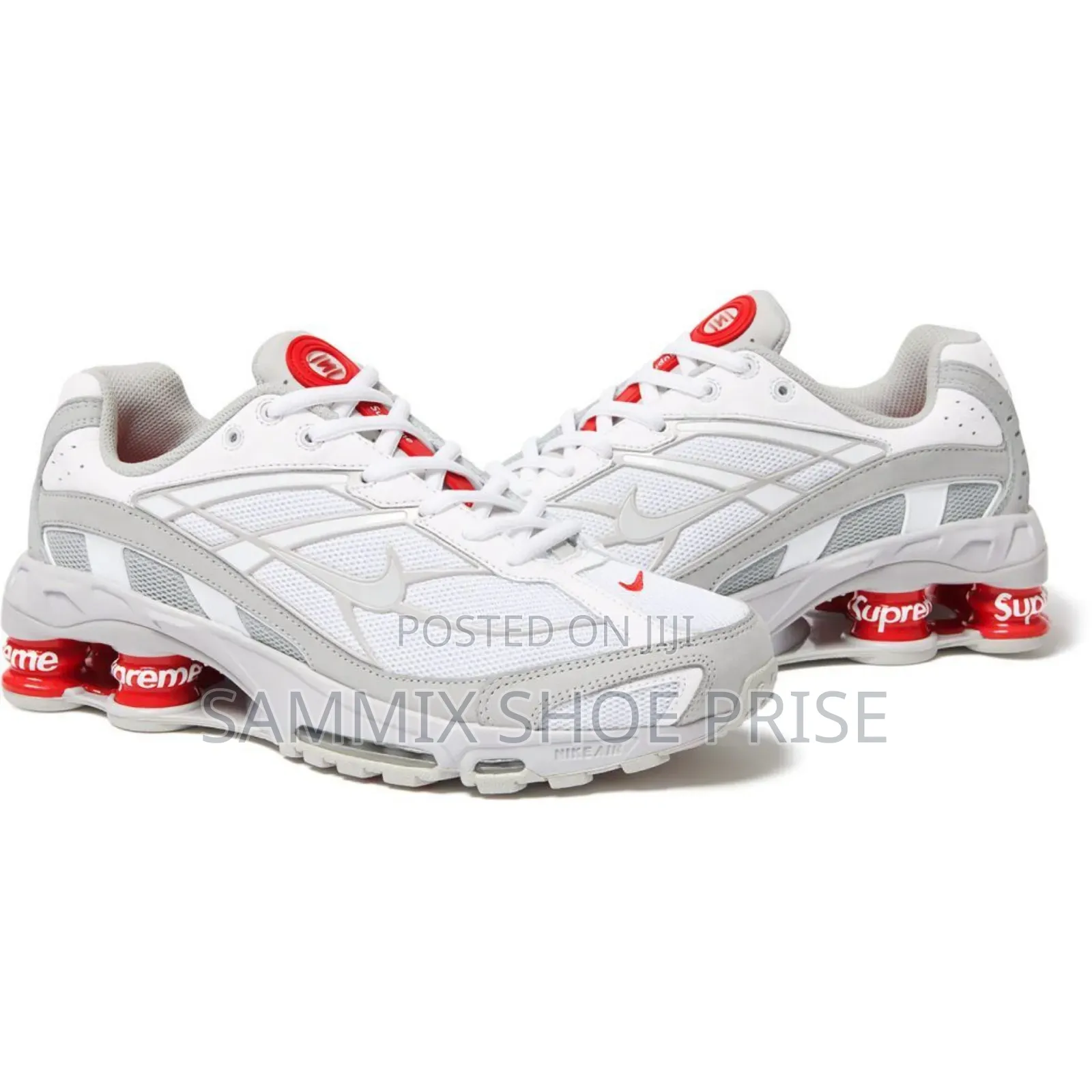Supreme White Nike Shox Sneakers