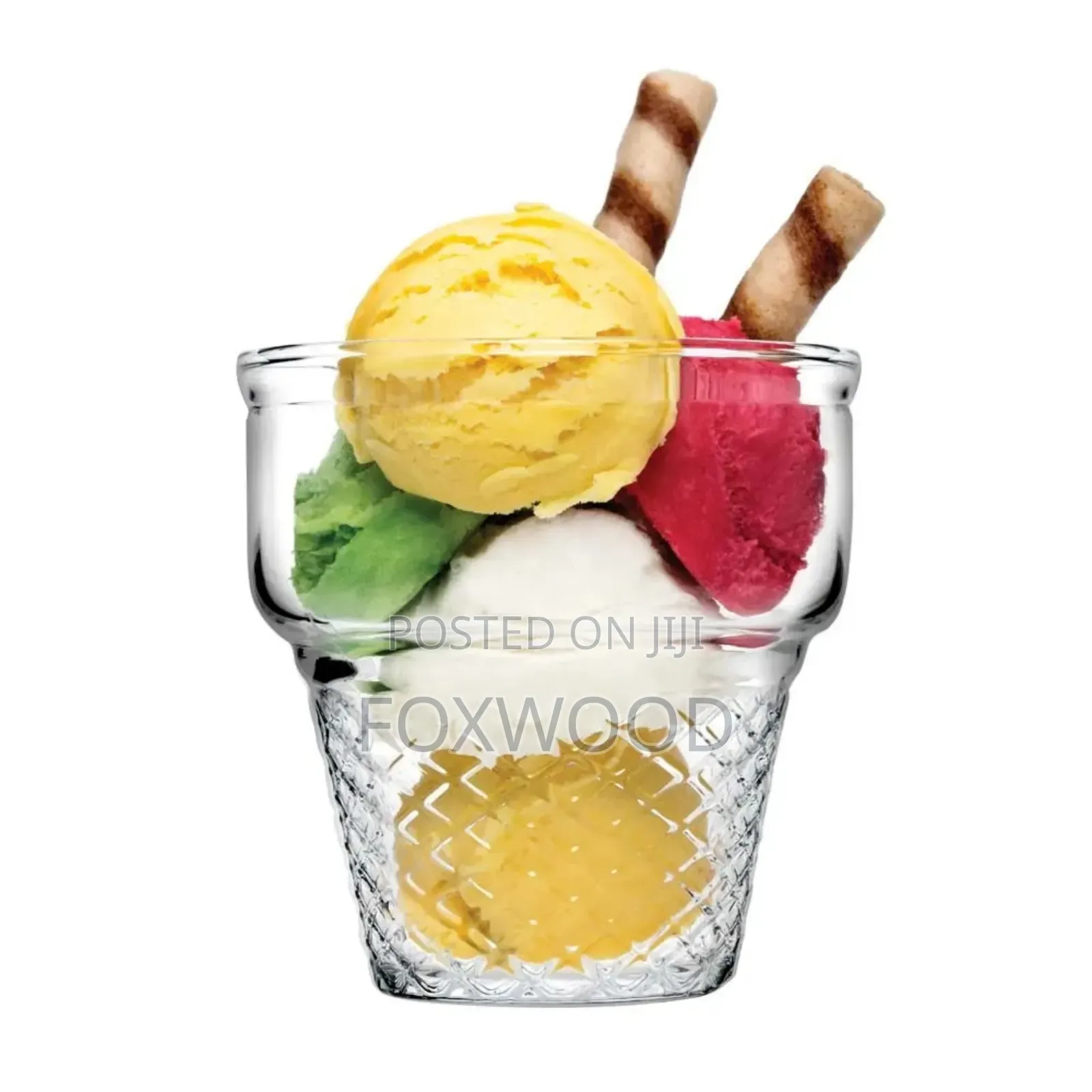Pasabahce Mini Cornet Glass Ice Cream Cup 3pcs