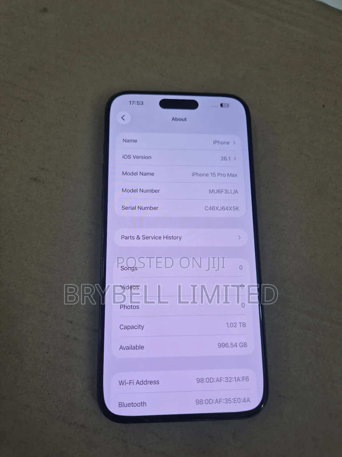 Apple iPhone 15 Pro Max 1 TB Gray