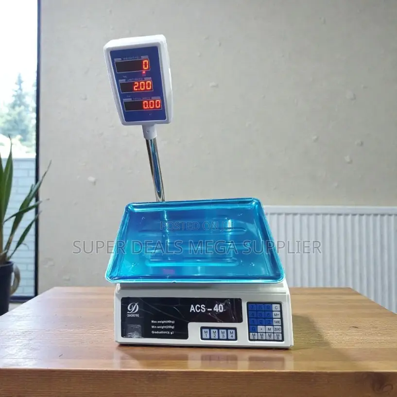 Acs 40 Digital 40kgs Price Computing Scale Led Display Rechargeable