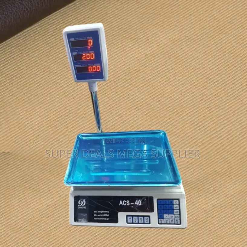 Acs 40 Digital 40kgs Price Computing Scale With Led Battery