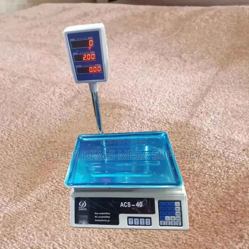 Acs 40 40kgs Digital Scale With Price Computing Rechargeable Battery