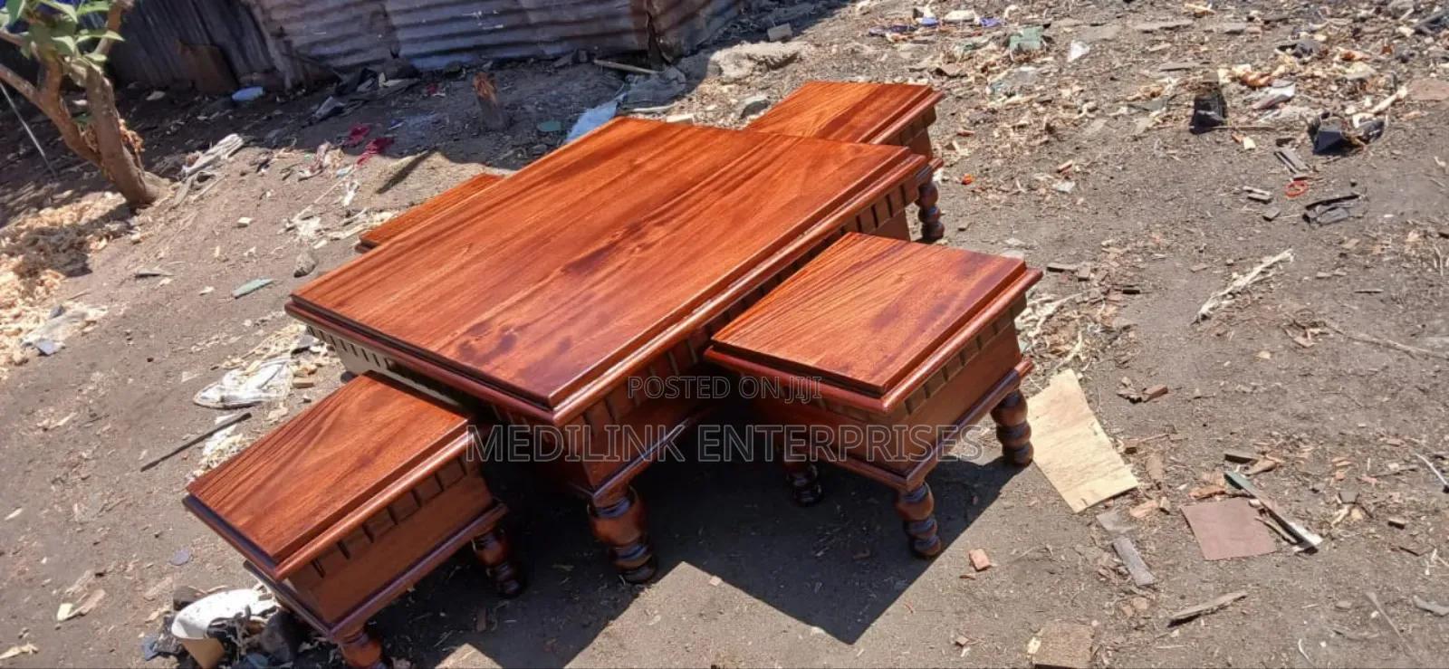 Mahogany Vanish Coffeebtable Set (Solid)