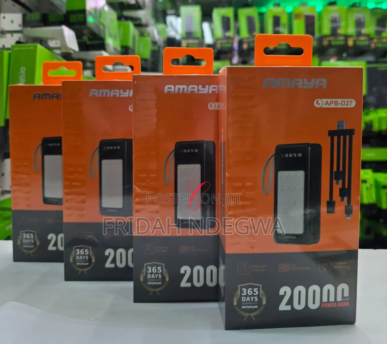 Amaya Apb-D27 20000mah Power Bank *With Detachable 4 Cables