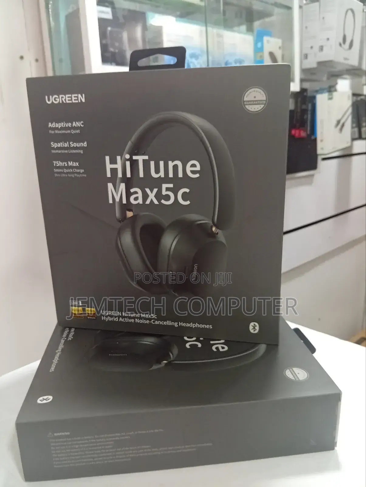 Ugreen Hitune Max5c Hybrid Active Noise-Cancelling Headphones - Black